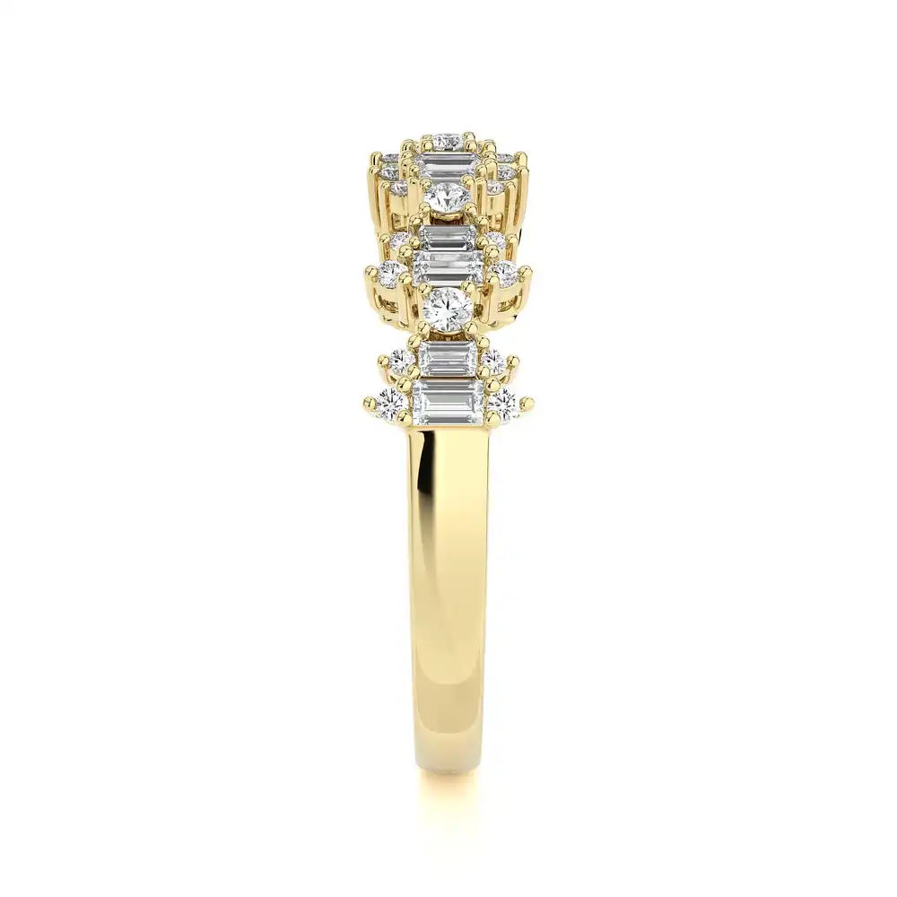 1/2 CTW Baguette Diamonds set in Delicate Band.