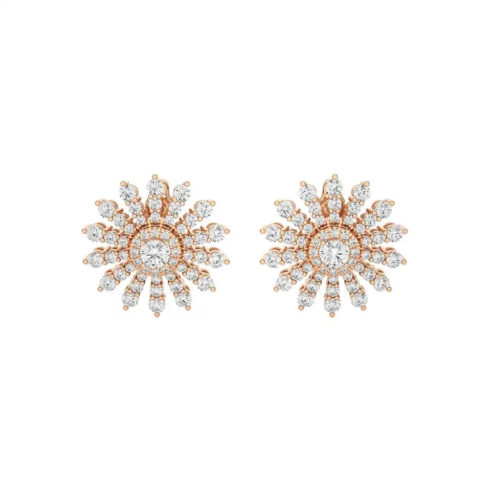 1-1/3 Stylish Daisy Stud Earrings.