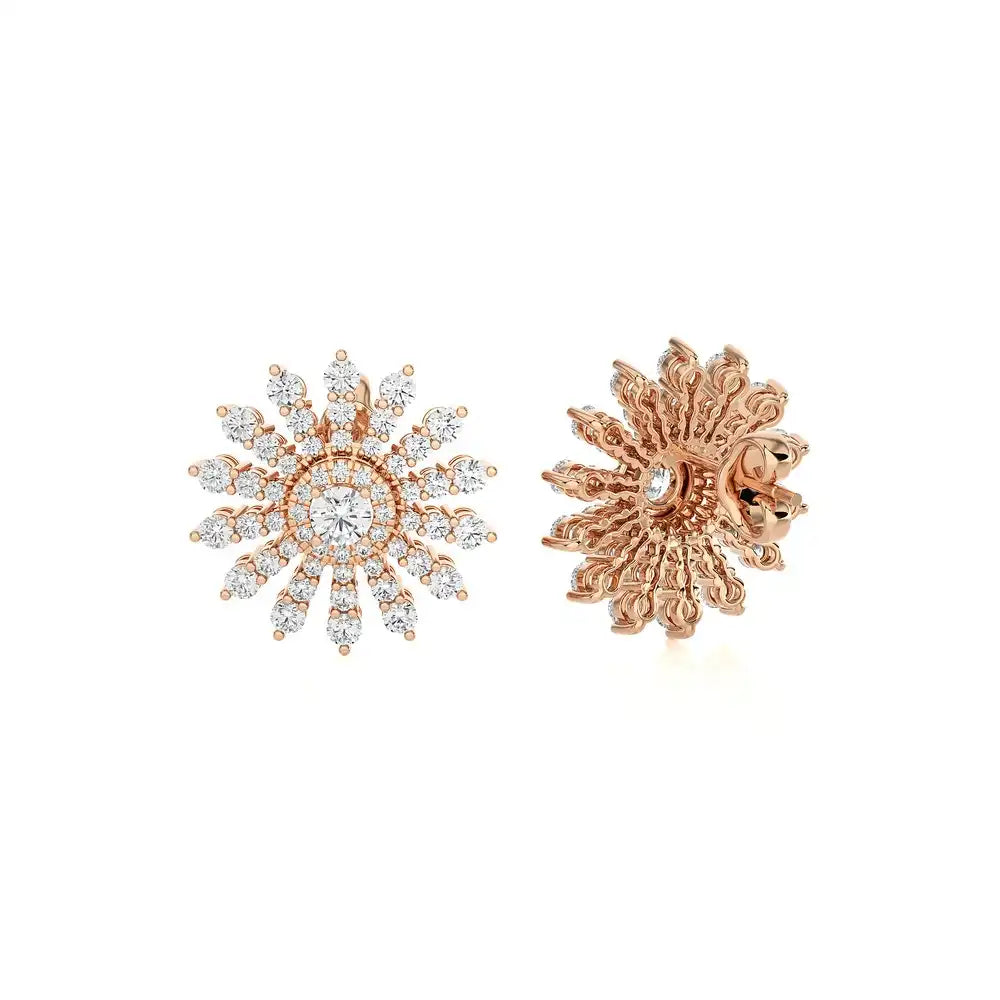 1-1/3 Stylish Daisy Stud Earrings.