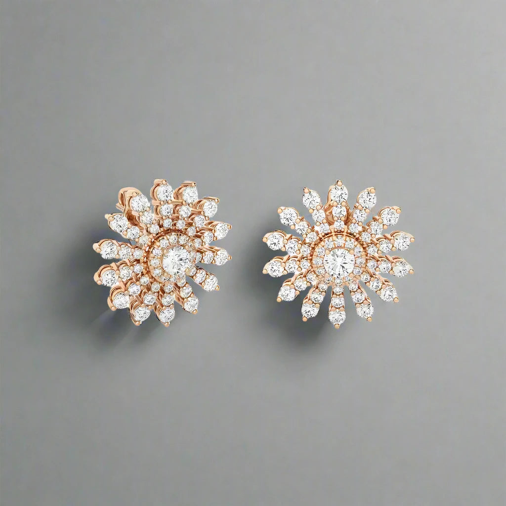 1-1/3 Stylish Daisy Stud Earrings.