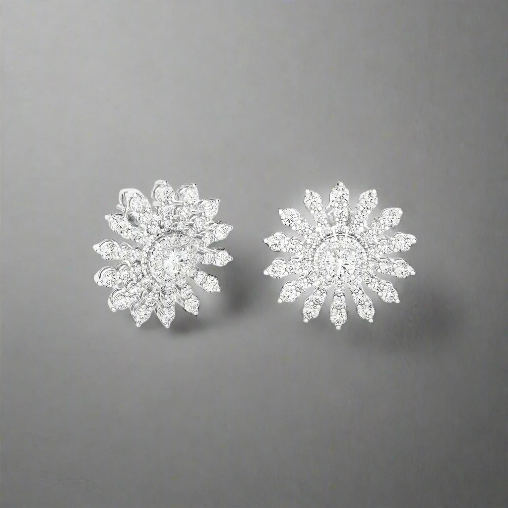 1-1/3 Stylish Daisy Stud Earrings.