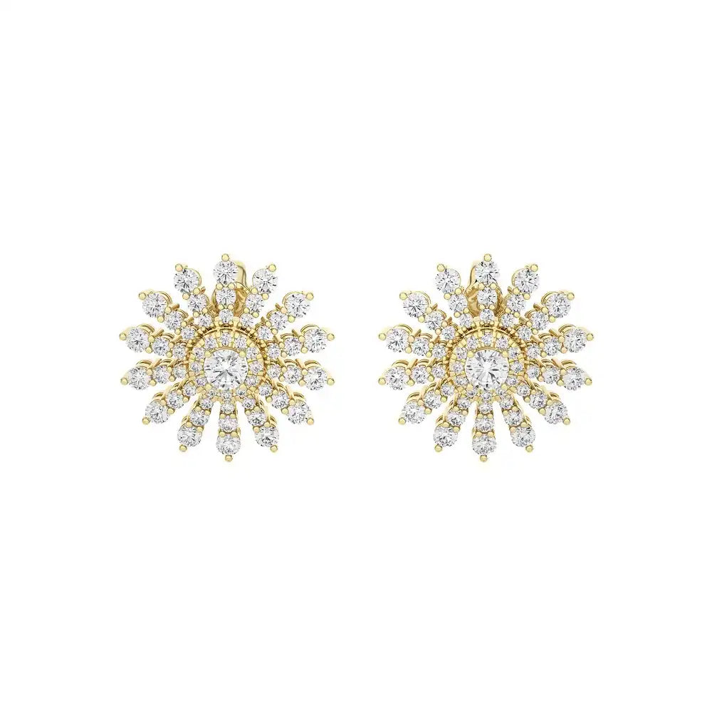 1-1/3 Stylish Daisy Stud Earrings.