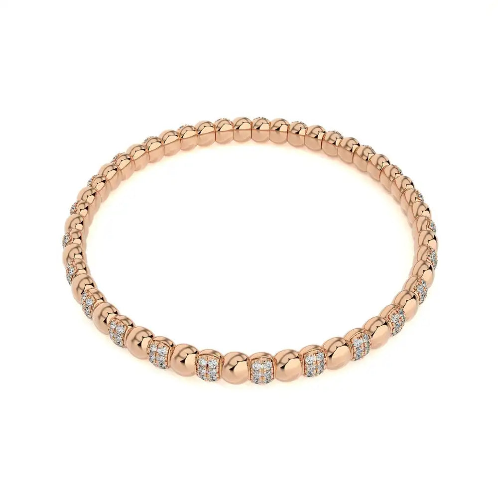 1-1/2 CTW Round Diamonds Stretchable Bangle.