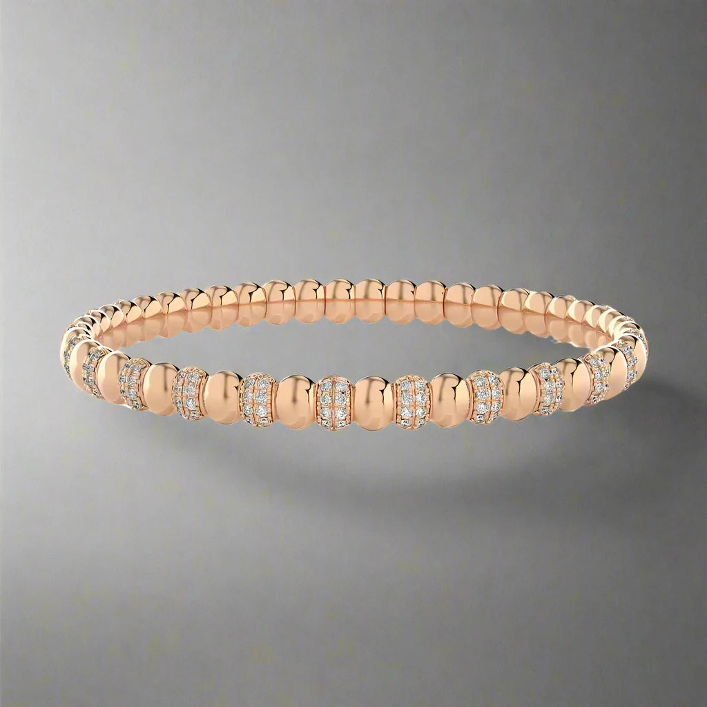 1-1/2 CTW Round Diamonds Stretchable Bangle.