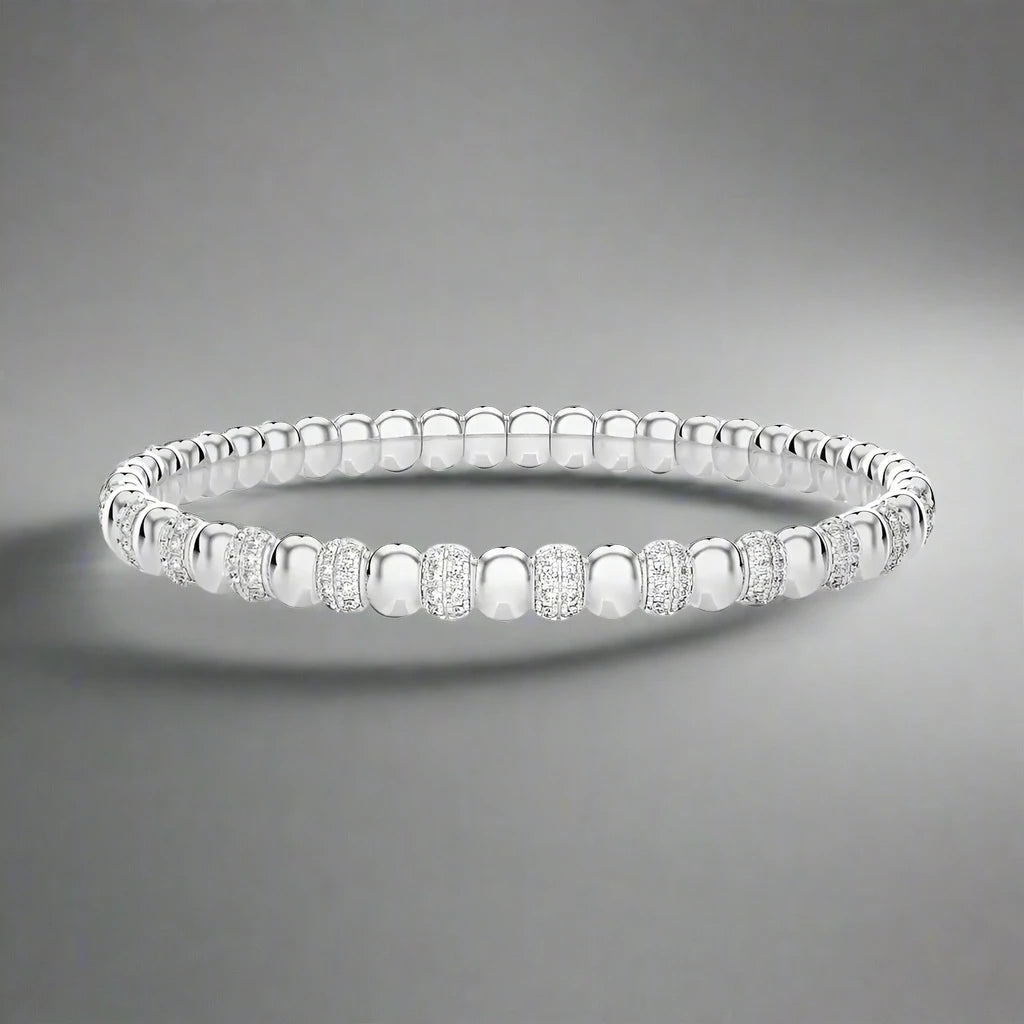 1-1/2 CTW Round Diamonds Stretchable Bangle.