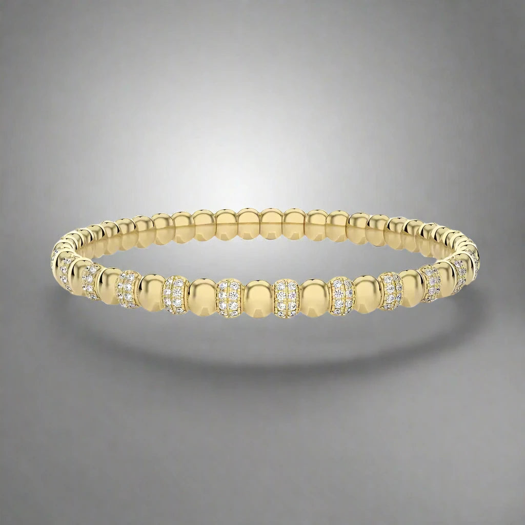 1-1/2 CTW Round Diamonds Stretchable Bangle.