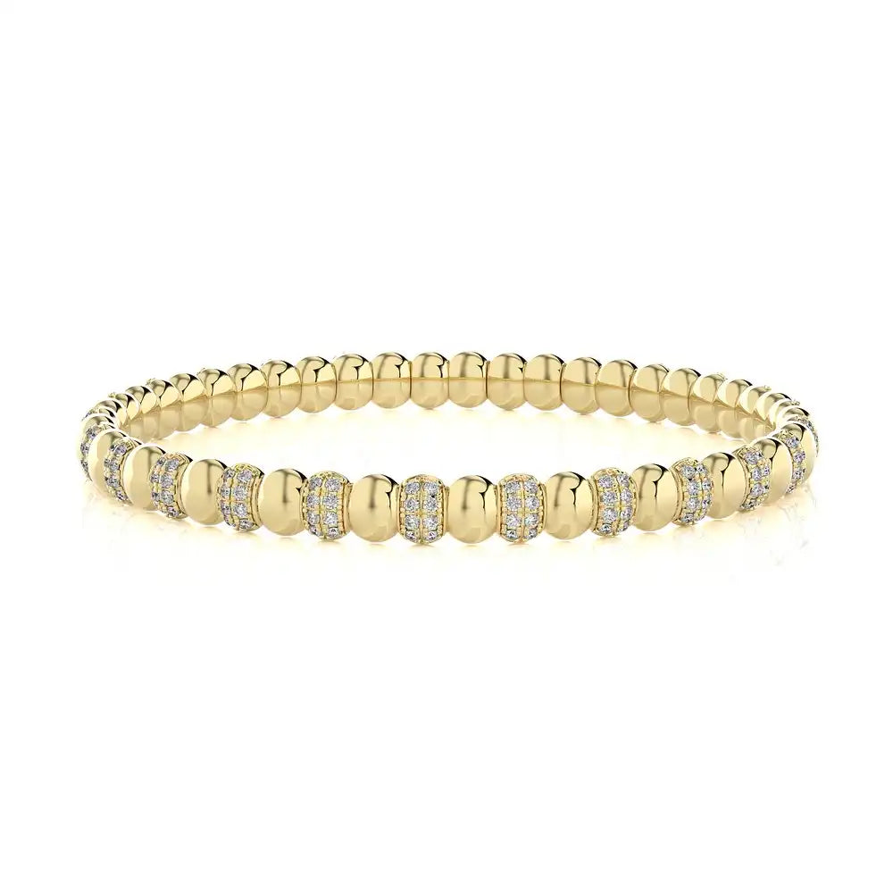 1-1/2 CTW Round Diamonds Stretchable Bangle.