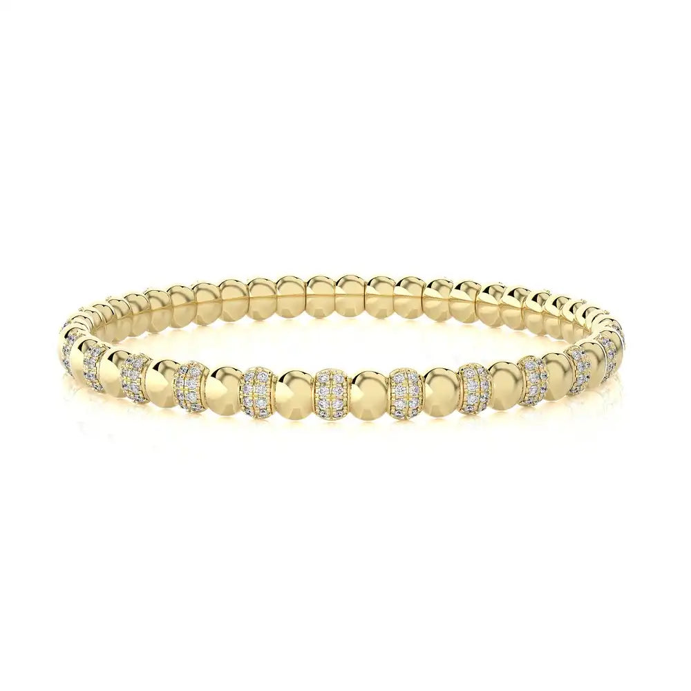 1-1/2 CTW Round Diamonds Stretchable Bangle.