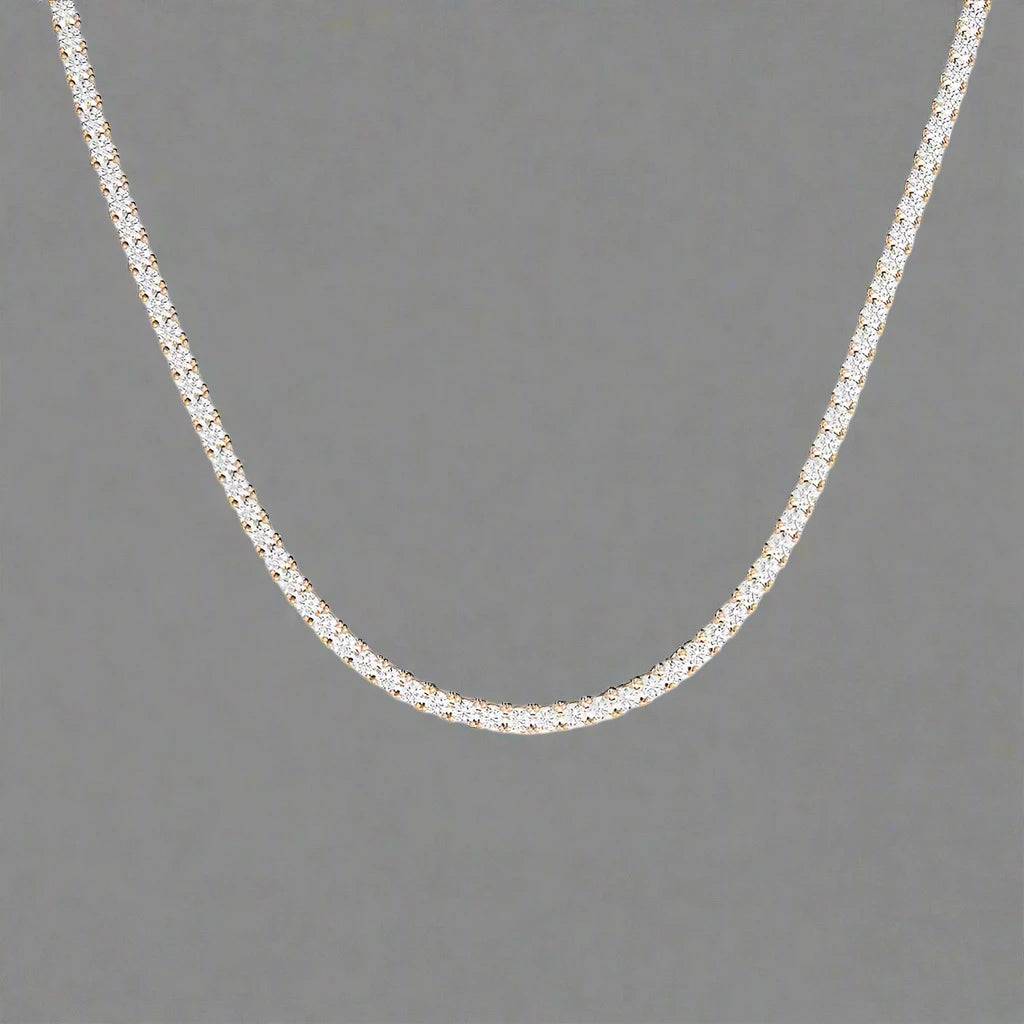 14 CTW Lab Grown Diamond Classic Tennis Necklace