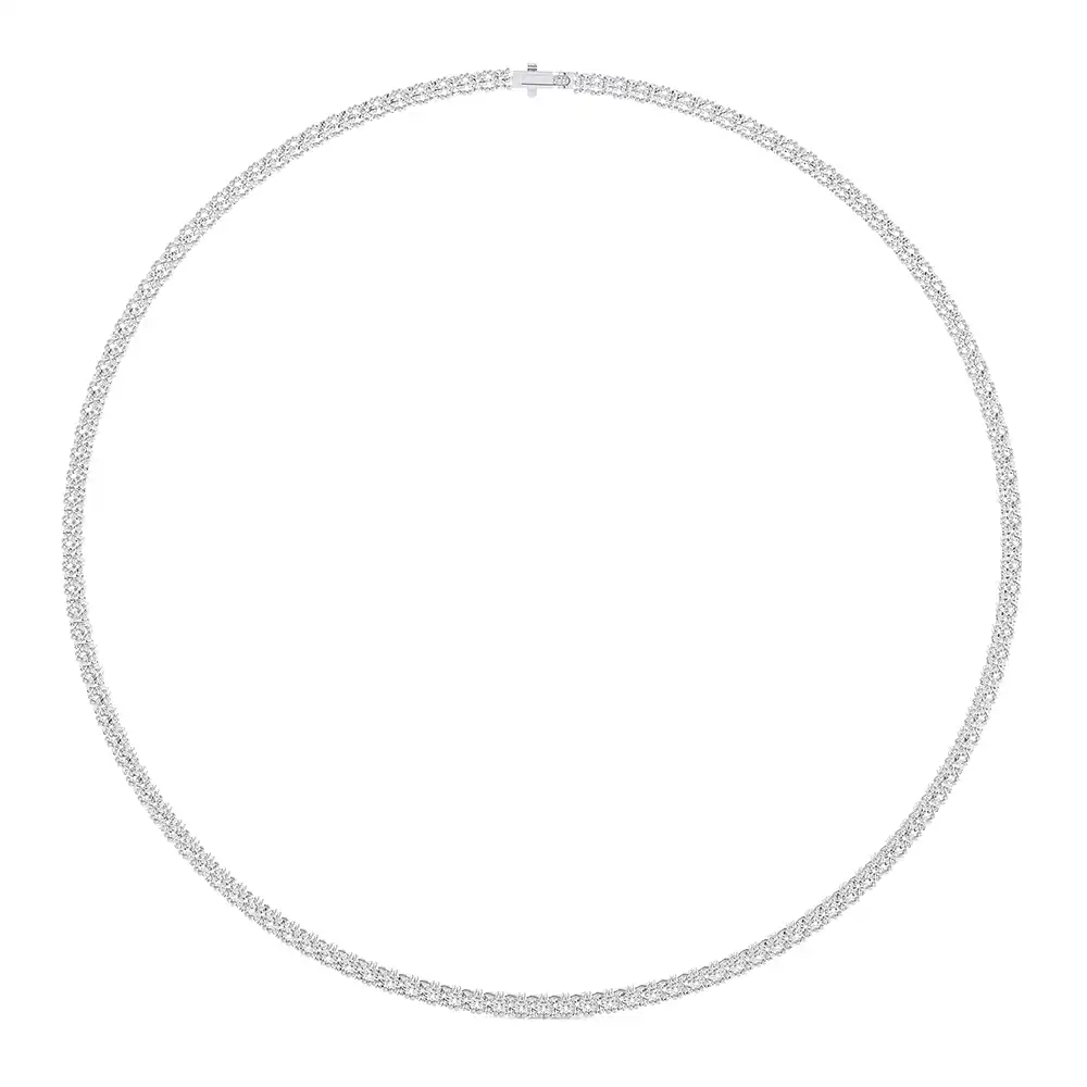 14 CTW Lab Grown Diamond Classic Tennis Necklace