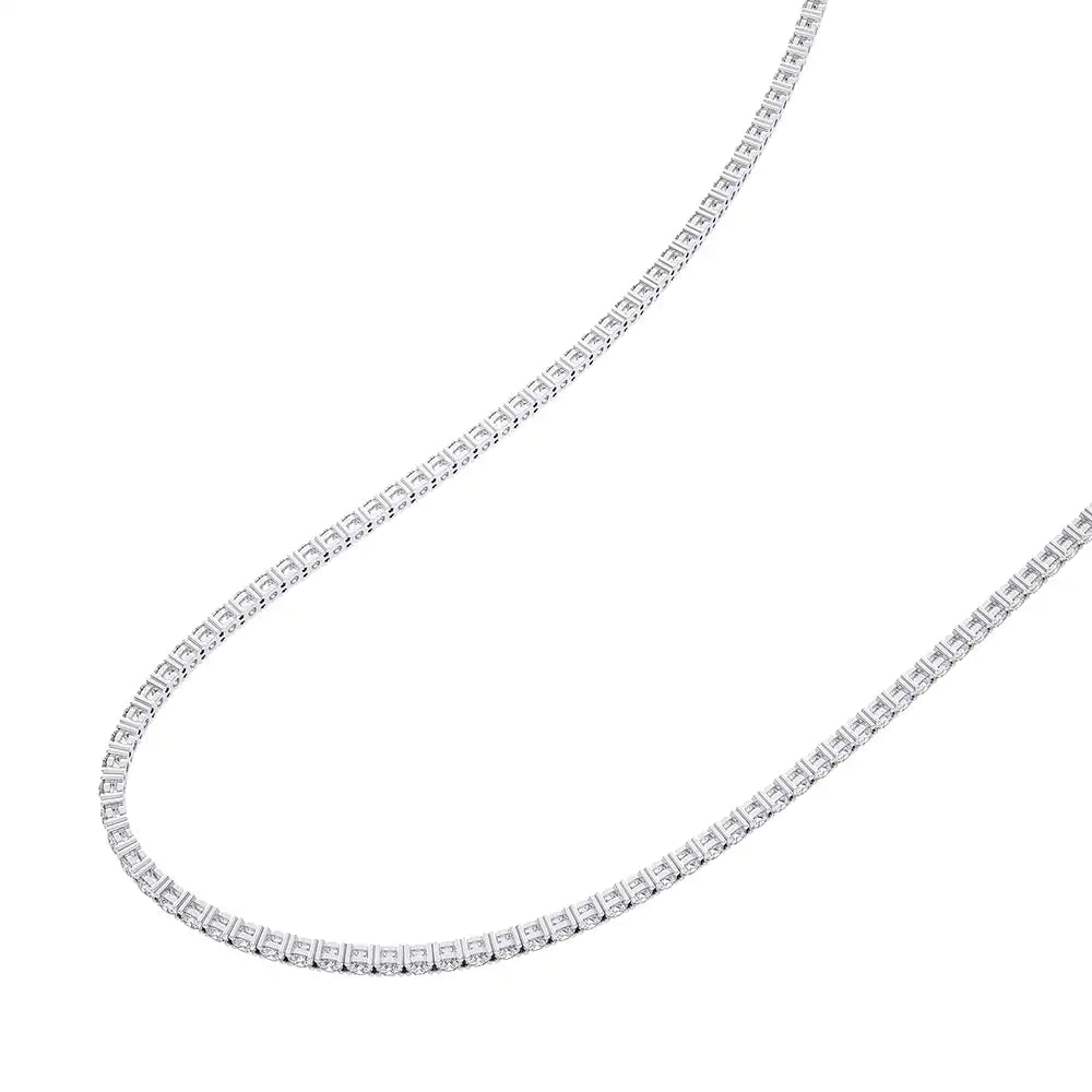 14 CTW Lab Grown Diamond Classic Tennis Necklace