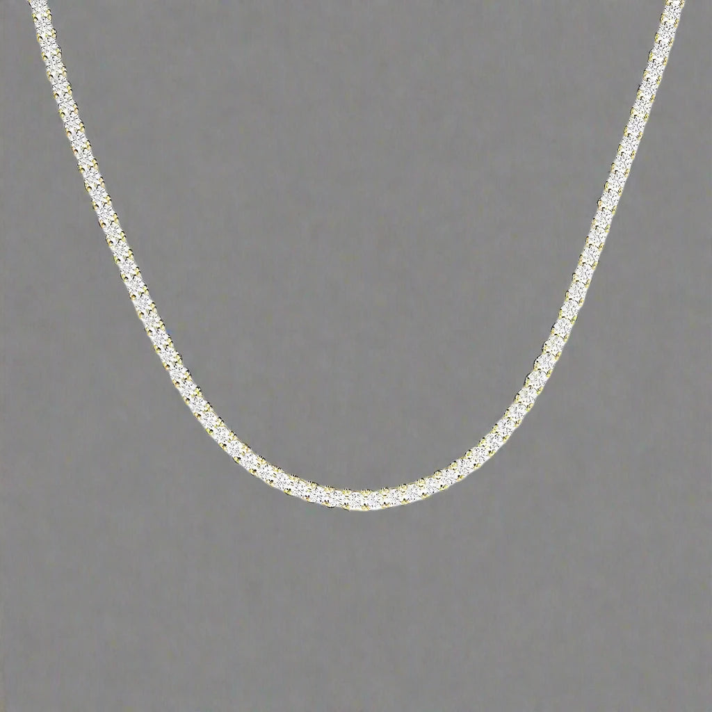 14 CTW Lab Grown Diamond Classic Tennis Necklace