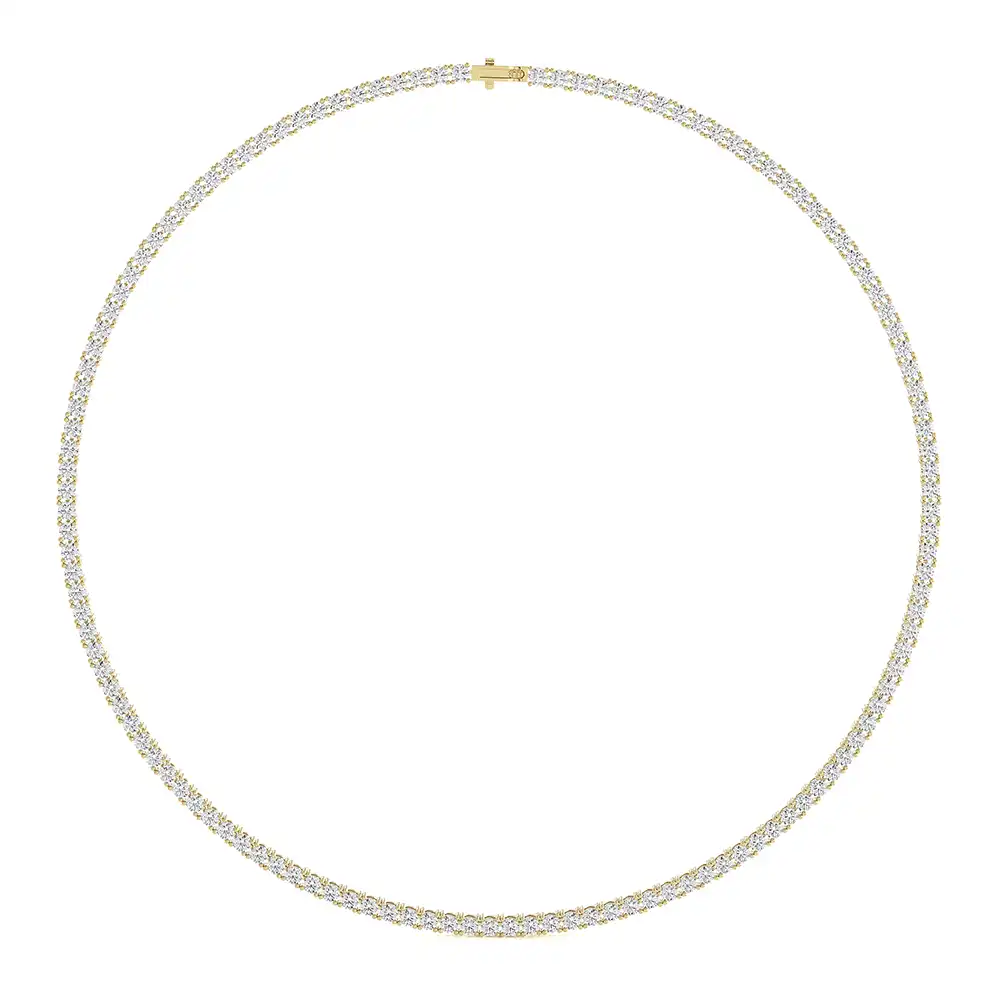 14 CTW Lab Grown Diamond Classic Tennis Necklace