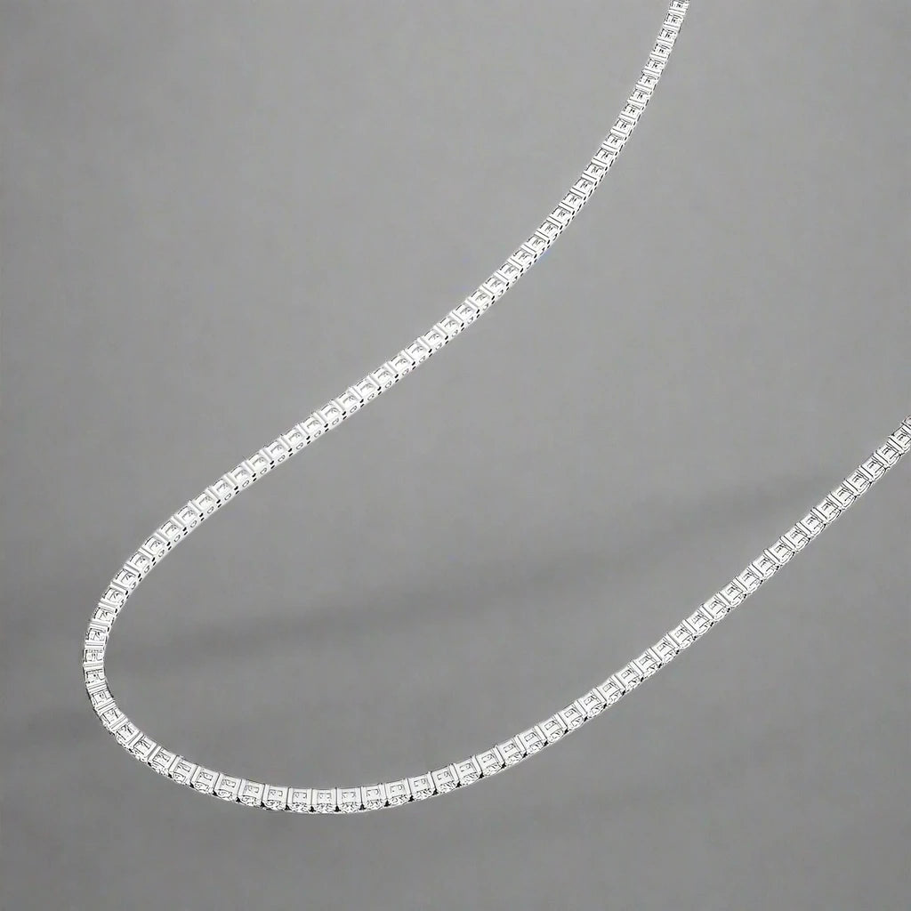 11 CTW Lab Grown Diamond Classic Tennis Necklace