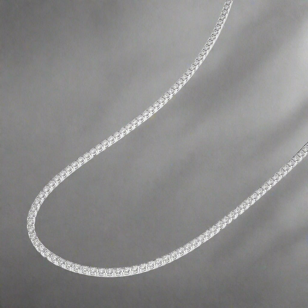 11 CTW Lab Grown Diamond Classic Tennis Necklace