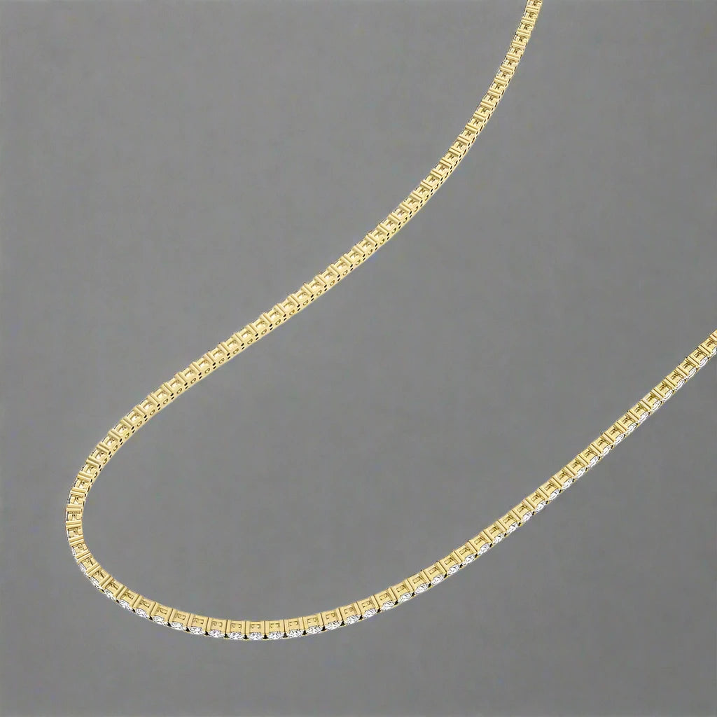 11 CTW Lab Grown Diamond Classic Tennis Necklace