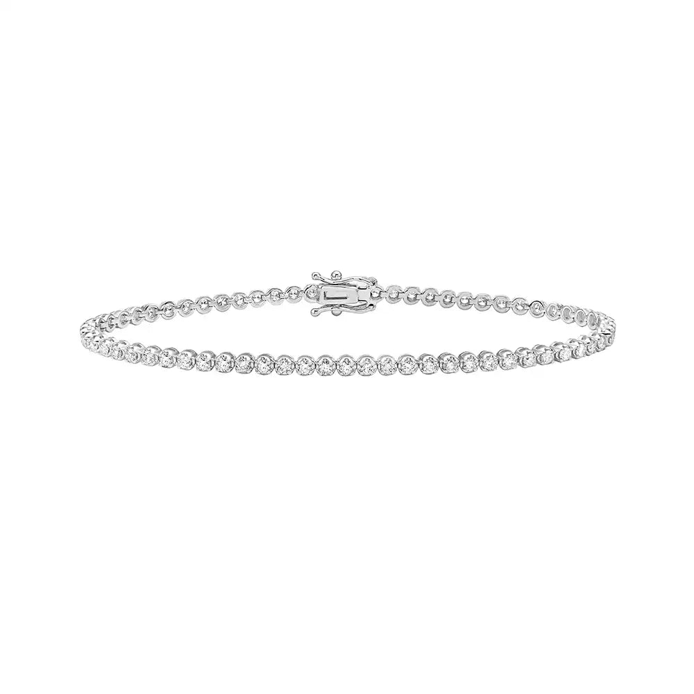 3/4 CTW Round Lab Grown Diamond Crown Tennis Bracelet