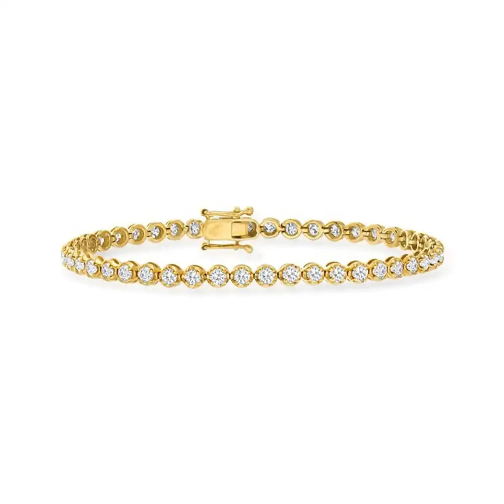 2 CTW Classic Lab Grown Crown Tennis Bracelet