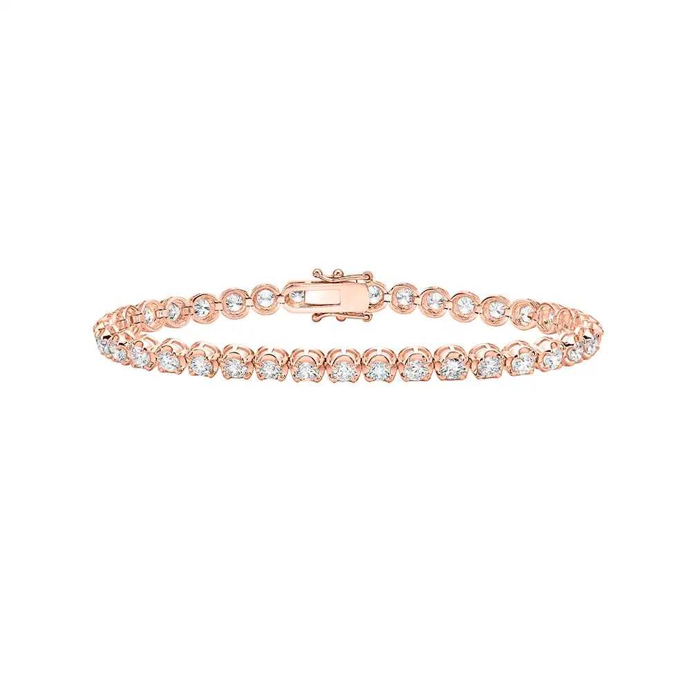 5 CTW Classic Round Lab Grown Diamond Crown Tennis Bracelet