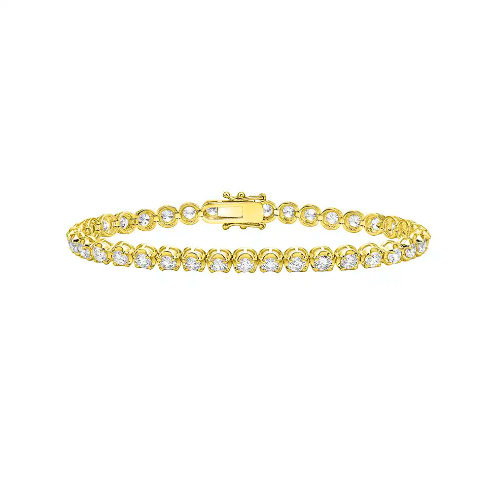 7 CTW Round Lab Grown Diamond Crown Tennis Bracelet