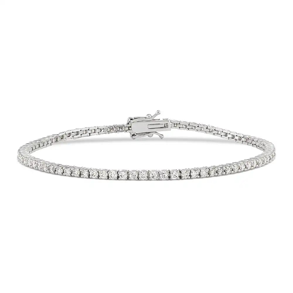 2-7/8 CTW Round Lab Grown Diamond Classic Tennis Bracelet