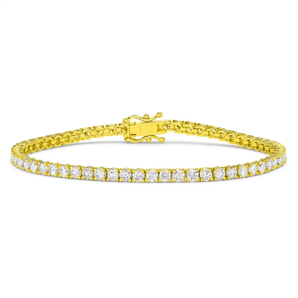 7 CTW Round Lab Grown Diamond Classic Tennis Bracelets