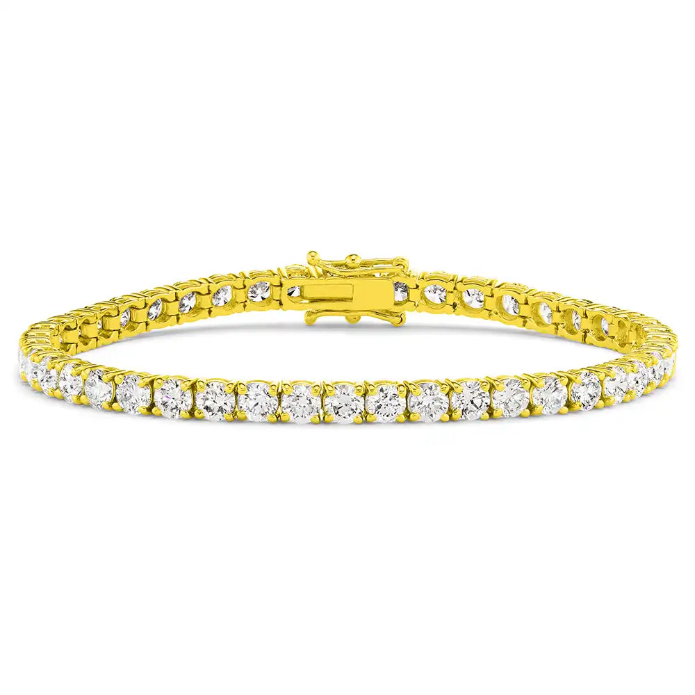 16 CTW Round Brilliant Classic Lab Grown Tennis Bracelets