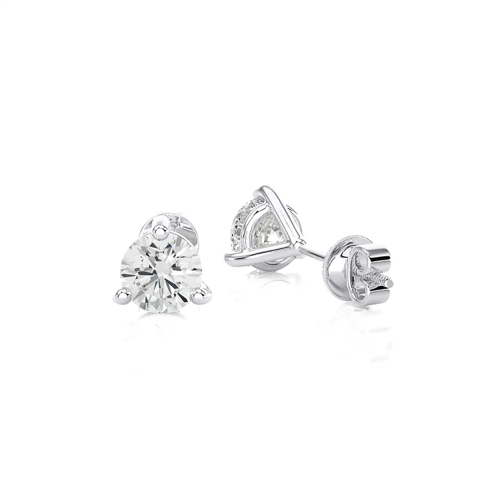 1 CTW Brilliant Lab Grown Diamond Classic Studs Earrings