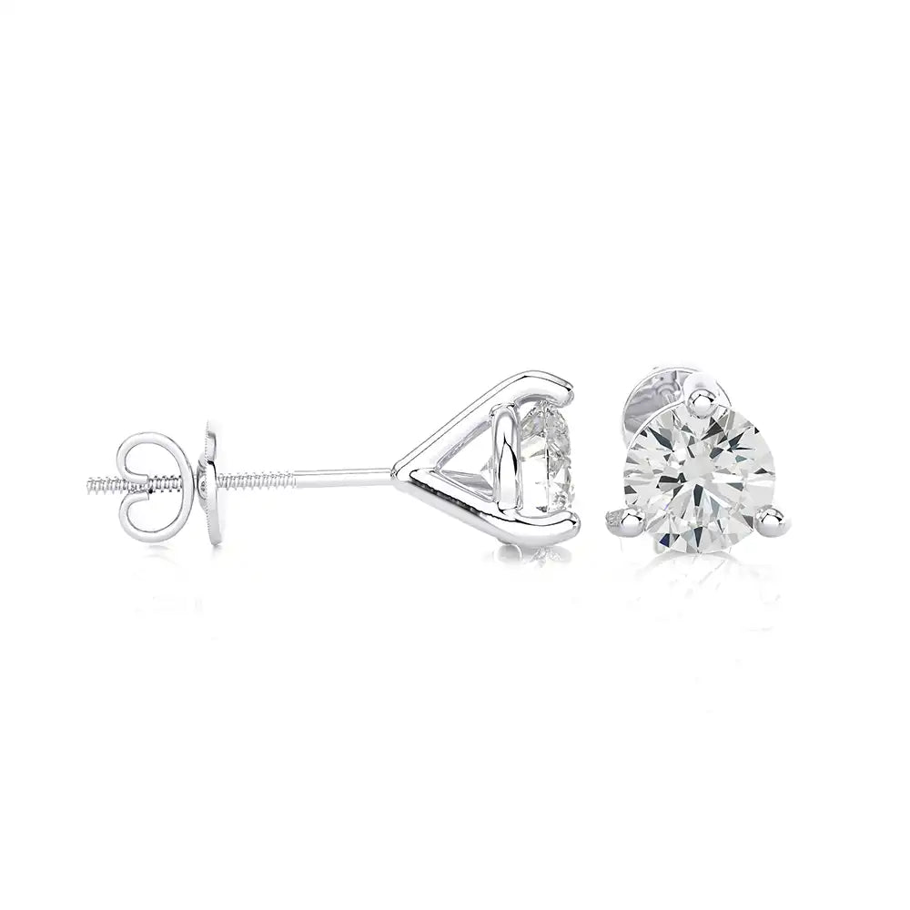 1 CTW Brilliant Lab Grown Diamond Classic Studs Earrings