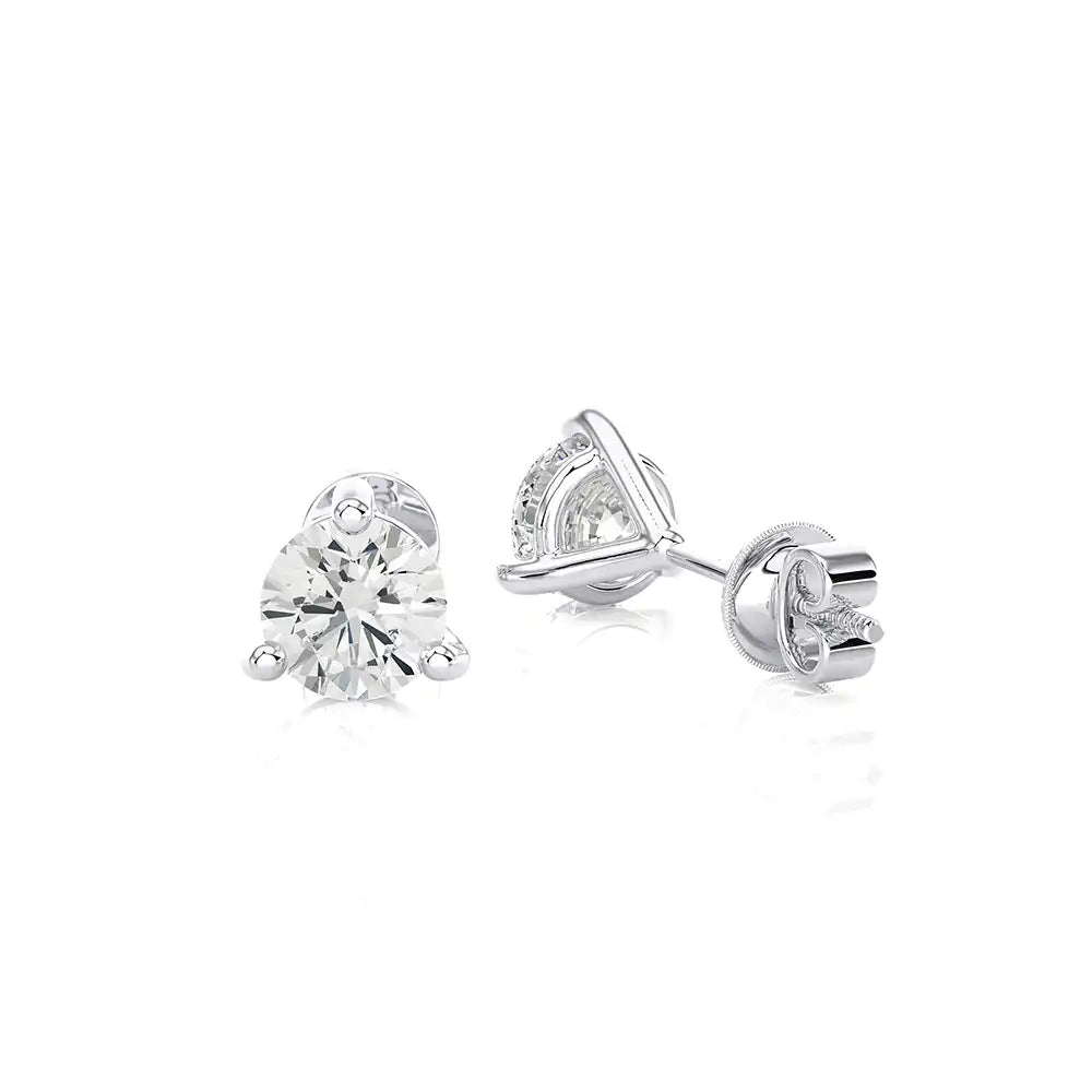 1-1/4 CTW Brilliant Lab Grown Classic Studs Earrings