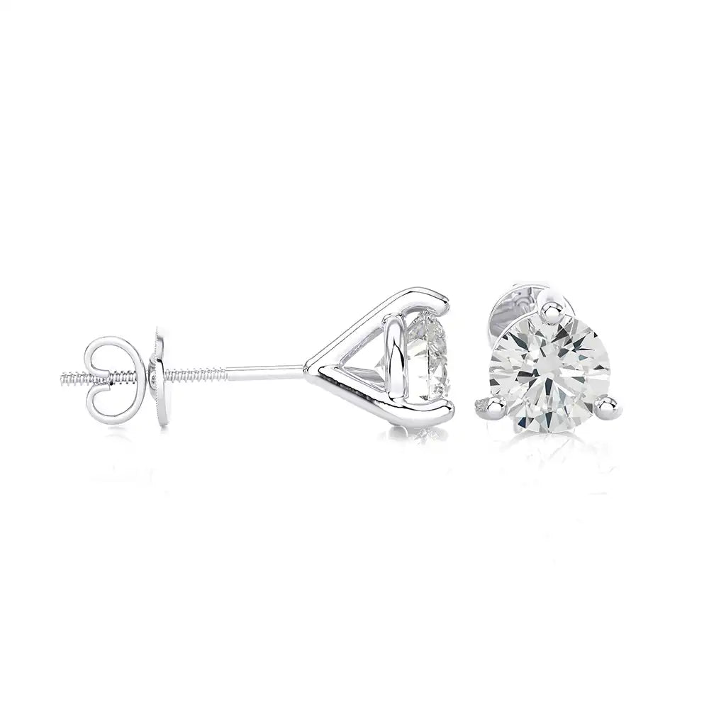 1-1/4 CTW Brilliant Lab Grown Classic Studs Earrings