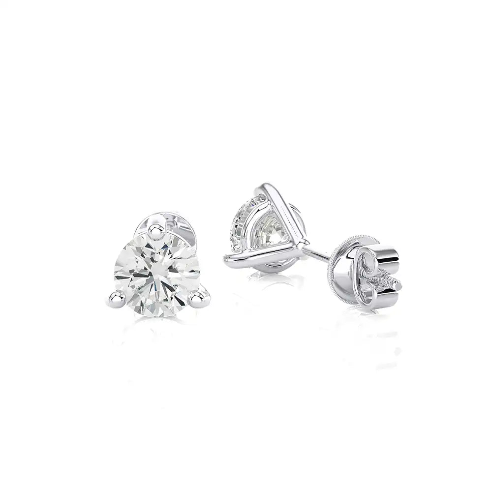 1-1/2 CTW Brilliant Lab Grown Diamond Classic Studs Earrings