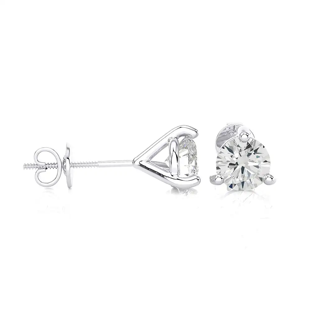 1-1/2 CTW Brilliant Lab Grown Diamond Classic Studs Earrings