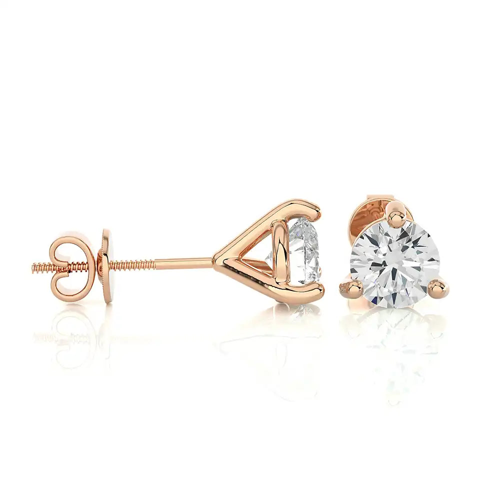 2 CTW Brilliant Lab Grown Diamond Classic Studs Earrings