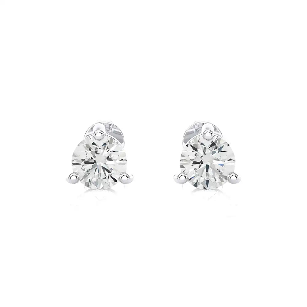 2 CTW Brilliant Lab Grown Diamond Classic Studs Earrings