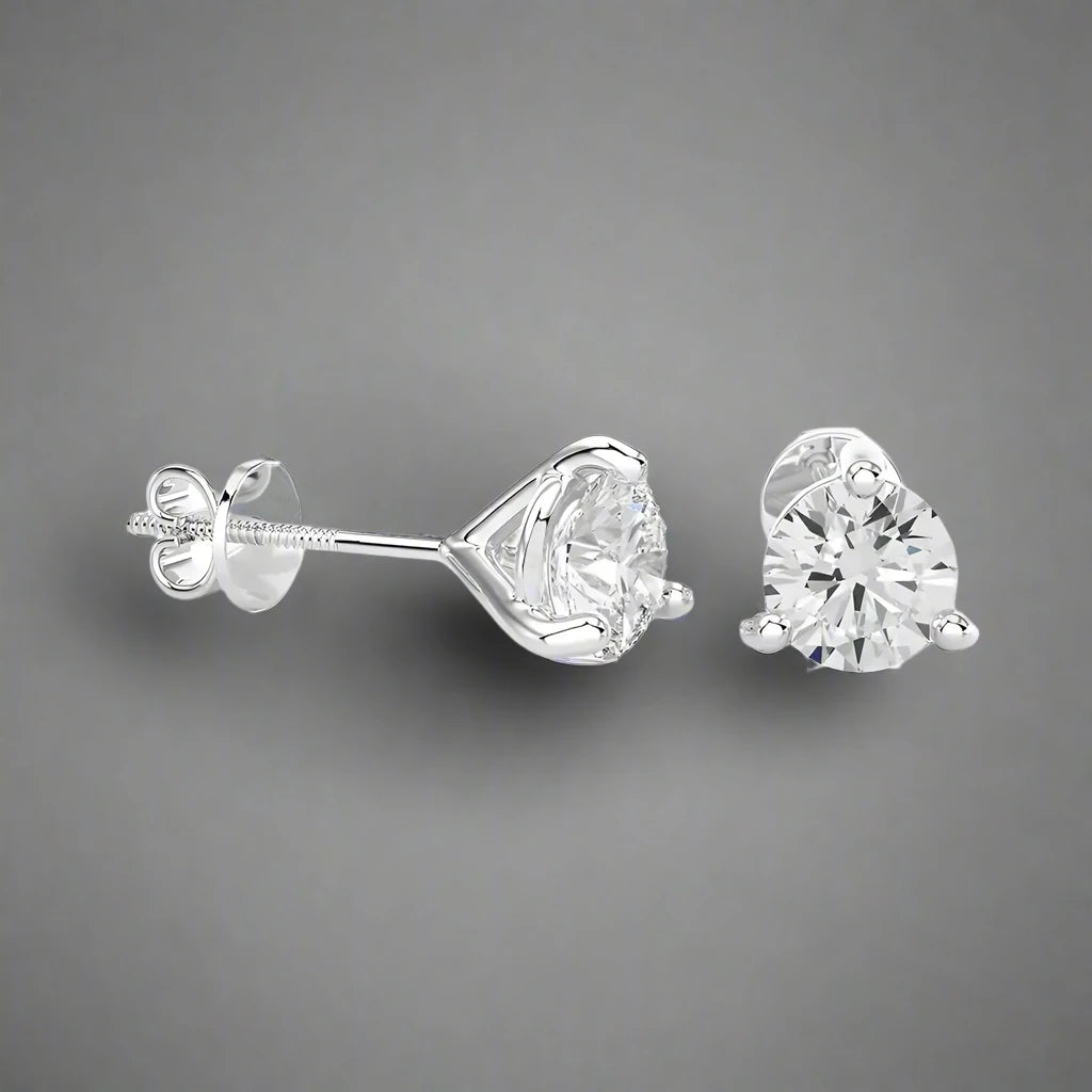 2 CTW Brilliant Lab Grown Diamond Classic Studs Earrings