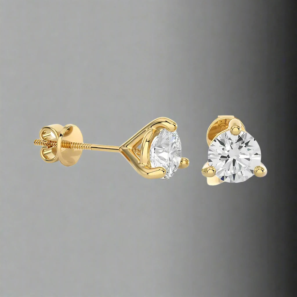 2 CTW Brilliant Lab Grown Diamond Classic Studs Earrings