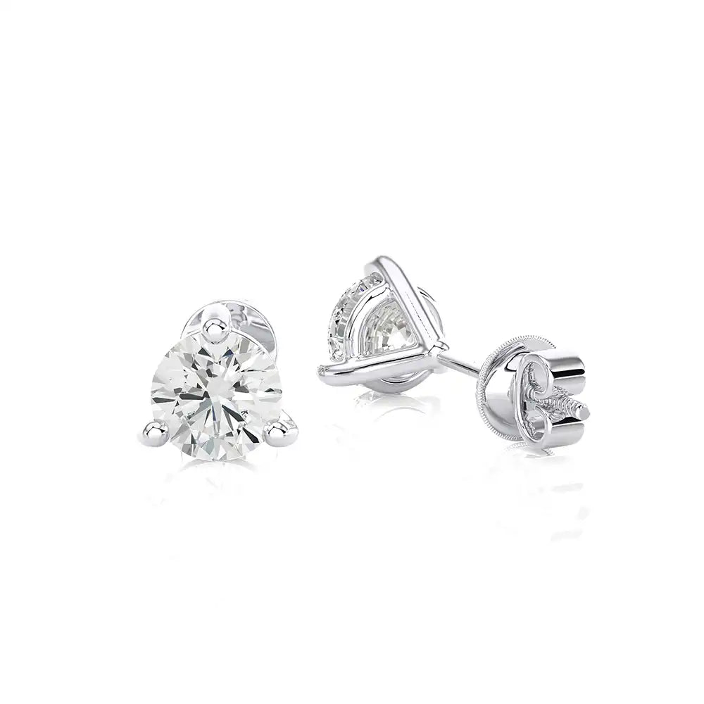 2-1/2 CTW Round Brilliant Lab Grown Classic Studs Earrings