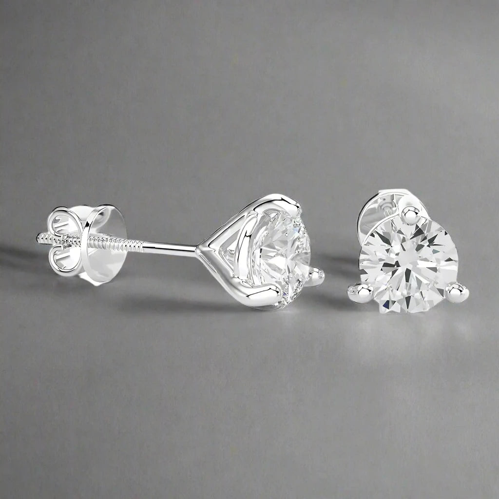 4 CTW Brilliant Lab Grown Classic Studs Earrings