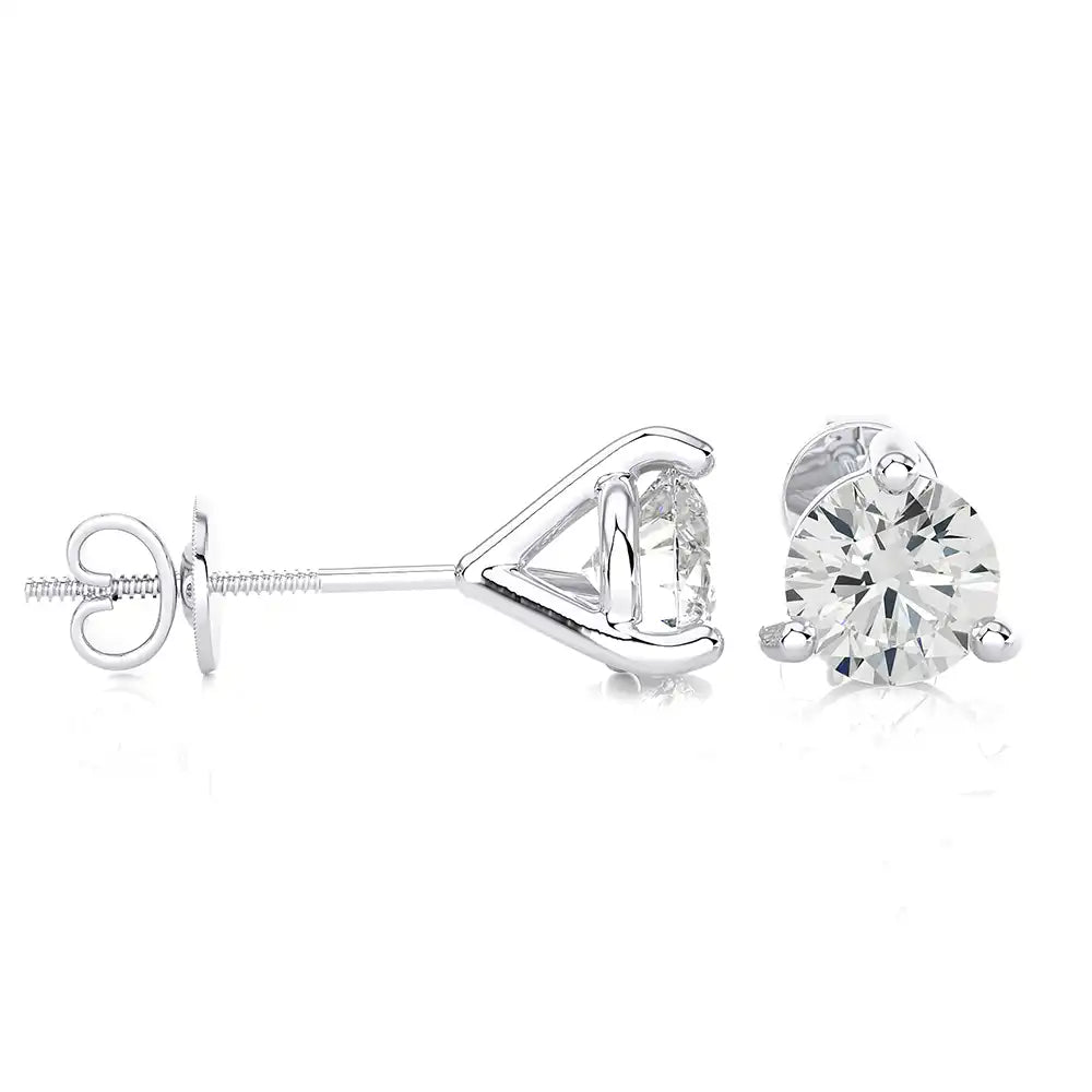 6 CTW Brilliant Lab Grown Diamond Classic Studs Earrings