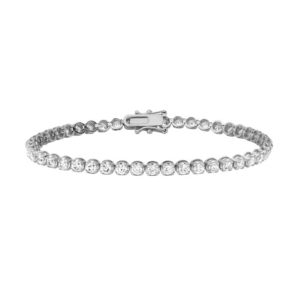 7/8 CTW Diamond  Crown Set Tennis Bracelet