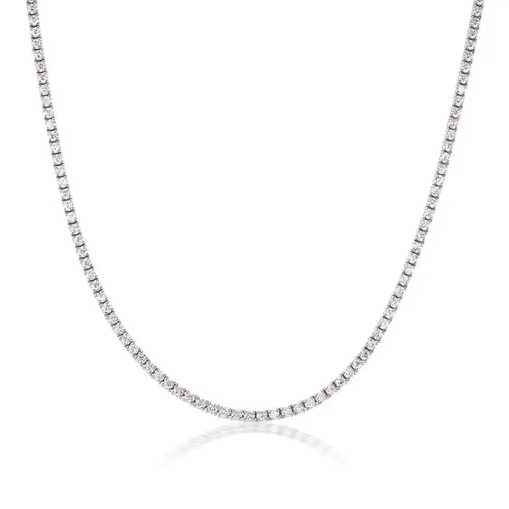 7.0 Ctw Classic Tennis Necklace.