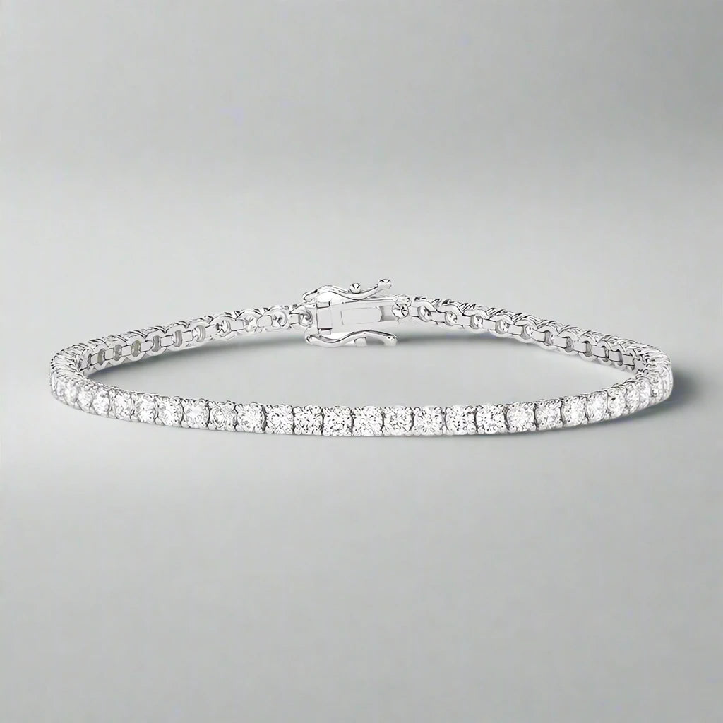 3 Cttw Classic Natural Diamond Tennis Bracelet