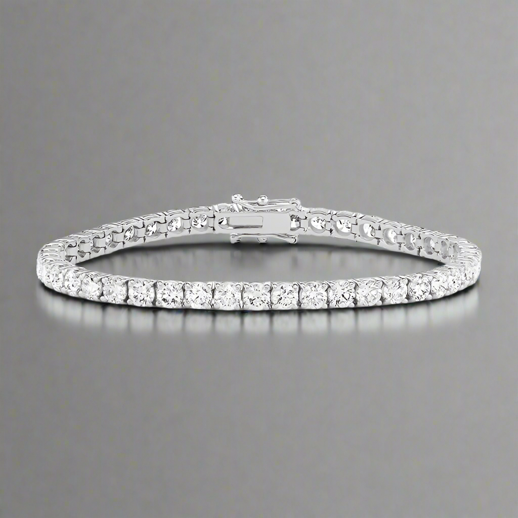 8.0 Cttw Classic Natural Diamond Tennis Bracelet