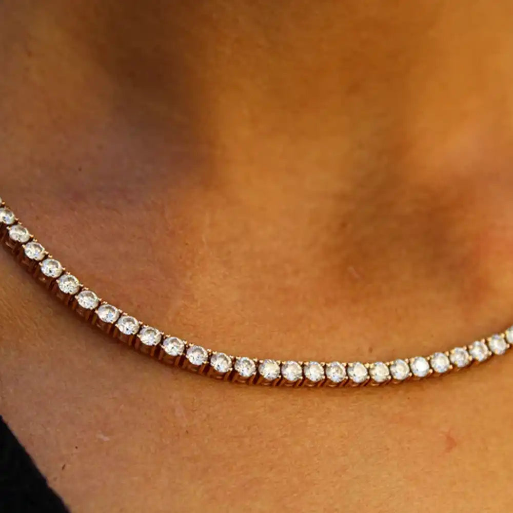 3 CTW Lab Grown Diamond Classic Tennis Necklace